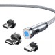 5A Magnetic Multi Charging Cable 3.3ft 6.6ft USB A to Lightning / micro / Type C Fast Charging 3 in 1 540° Rotating Phone Charger Nylon Braided USB Cable For IPhone/Micro USB/Type C Device 5A Magnetic Multi Charging Cable 3.3ft 6.6ft USB A to Lightning / micro / Type C Fast Charging 3 in 1 540° Rotating Phone Charger Nylon Braided USB Cable For IPhone/Micro USB/Type C Device