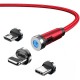 5A Magnetic Multi Charging Cable 3.3ft 6.6ft USB A to Lightning / micro / Type C Fast Charging 3 in 1 540° Rotating Phone Charger Nylon Braided USB Cable For IPhone/Micro USB/Type C Device 5A Magnetic Multi Charging Cable 3.3ft 6.6ft USB A to Lightning / micro / Type C Fast Charging 3 in 1 540° Rotating Phone Charger Nylon Braided USB Cable For IPhone/Micro USB/Type C Device