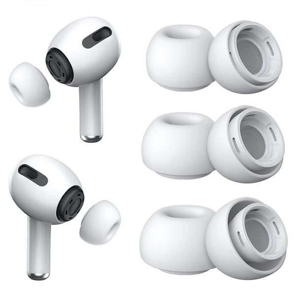 3 Pairs Replacement Ear Tips for Apple Airpods Pro and Airpods Pro 2nd Generation with Noise Reduction Hole Silicone Ear Tips for Airpods Pro Fit in The Charging Case 3 Pairs Replacement Ear Tips for Apple Airpods Pro and Airpods Pro 2nd Generation with Noise Reduction Hole Silicone Ear Tips for Airpods Pro Fit in The Charging Case