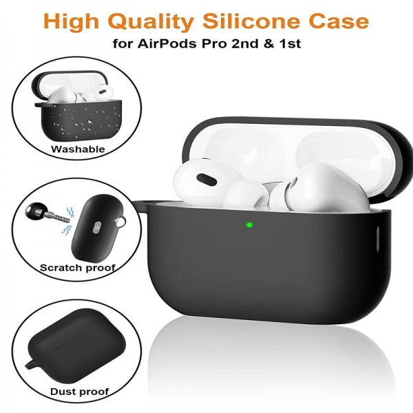 4 in 1 for AirPods Pro 2nd/1st Generation Case Cover 2022/2019 with Cleaner kit&Replacement Eartips(XS/S/M/L)Soft Silicone AirPod Pro Case with Keychain and Lanyard 4 in 1 for AirPods Pro 2nd/1st Generation Case Cover 2022/2019 with Cleaner kit&Replacement Eartips(XS/S/M/L)Soft Silicone AirPod Pro Case with Keychain and Lanyard