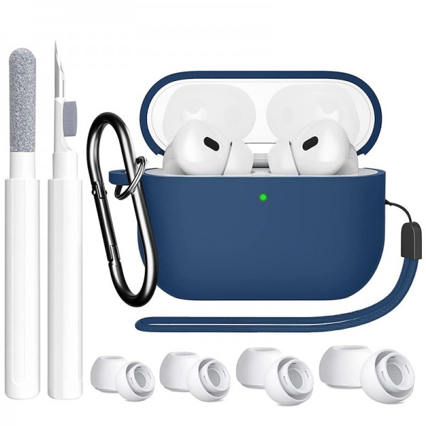 4 in 1 for AirPods Pro 2nd/1st Generation Case Cover 2022/2019 with Cleaner kit&Replacement Eartips(XS/S/M/L)Soft Silicone AirPod Pro Case with Keychain and Lanyard 4 in 1 for AirPods Pro 2nd/1st Generation Case Cover 2022/2019 with Cleaner kit&Replacement Eartips(XS/S/M/L)Soft Silicone AirPod Pro Case with Keychain and Lanyard