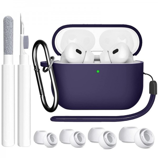 4 in 1 for AirPods Pro 2nd/1st Generation Case Cover 2022/2019 with Cleaner kit&Replacement Eartips(XS/S/M/L)Soft Silicone AirPod Pro Case with Keychain and Lanyard 4 in 1 for AirPods Pro 2nd/1st Generation Case Cover 2022/2019 with Cleaner kit&Replacement Eartips(XS/S/M/L)Soft Silicone AirPod Pro Case with Keychain and Lanyard