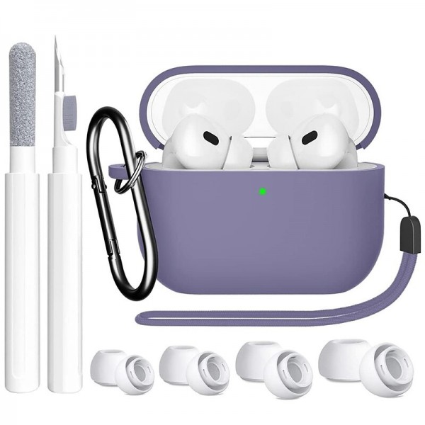 4 in 1 for AirPods Pro 2nd/1st Generation Case Cover 2022/2019 with Cleaner kit&Replacement Eartips(XS/S/M/L)Soft Silicone AirPod Pro Case with Keychain and Lanyard 4 in 1 for AirPods Pro 2nd/1st Generation Case Cover 2022/2019 with Cleaner kit&Replacement Eartips(XS/S/M/L)Soft Silicone AirPod Pro Case with Keychain and Lanyard