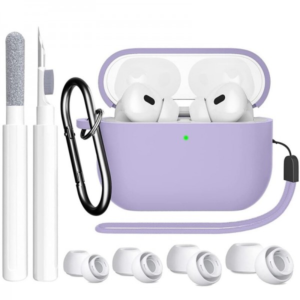 4 in 1 for AirPods Pro 2nd/1st Generation Case Cover 2022/2019 with Cleaner kit&Replacement Eartips(XS/S/M/L)Soft Silicone AirPod Pro Case with Keychain and Lanyard 4 in 1 for AirPods Pro 2nd/1st Generation Case Cover 2022/2019 with Cleaner kit&Replacement Eartips(XS/S/M/L)Soft Silicone AirPod Pro Case with Keychain and Lanyard