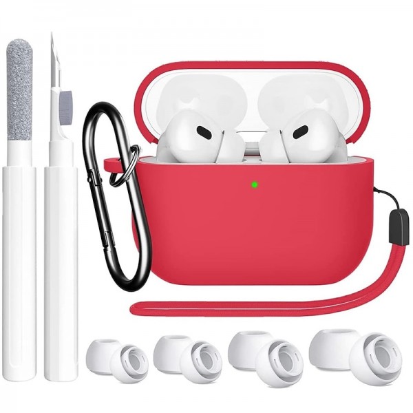 4 in 1 for AirPods Pro 2nd/1st Generation Case Cover 2022/2019 with Cleaner kit&Replacement Eartips(XS/S/M/L)Soft Silicone AirPod Pro Case with Keychain and Lanyard 4 in 1 for AirPods Pro 2nd/1st Generation Case Cover 2022/2019 with Cleaner kit&Replacement Eartips(XS/S/M/L)Soft Silicone AirPod Pro Case with Keychain and Lanyard