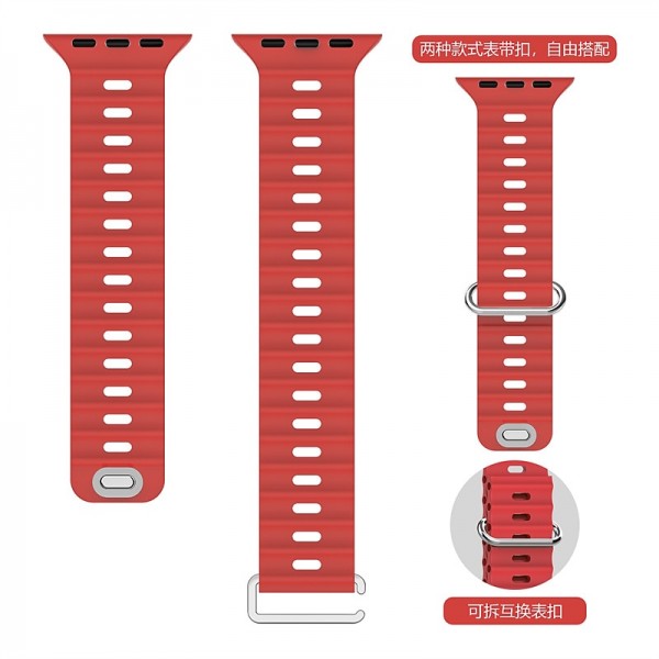 Ocean Band Compatible with Apple Watch band 38mm 40mm 41mm 42mm 44mm 45mm 49mm Waterproof Adjustable Women Men Silicone Strap Replacement Wristband for iwatch Series Ultra 8 7 6 5 4 3 2 1 SE Ocean Band Compatible with Apple Watch band 38mm 40mm 41mm 42mm 44mm 45mm 49mm Waterproof Adjustable Women Men Silicone Strap Replacement Wristband for iwatch Series Ultra 8 7 6 5 4 3 2 1 SE