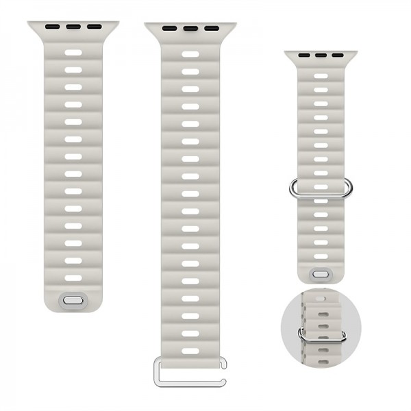 Ocean Band Compatible with Apple Watch band 38mm 40mm 41mm 42mm 44mm 45mm 49mm Waterproof Adjustable Women Men Silicone Strap Replacement Wristband for iwatch Series Ultra 8 7 6 5 4 3 2 1 SE Ocean Band Compatible with Apple Watch band 38mm 40mm 41mm 42mm 44mm 45mm 49mm Waterproof Adjustable Women Men Silicone Strap Replacement Wristband for iwatch Series Ultra 8 7 6 5 4 3 2 1 SE