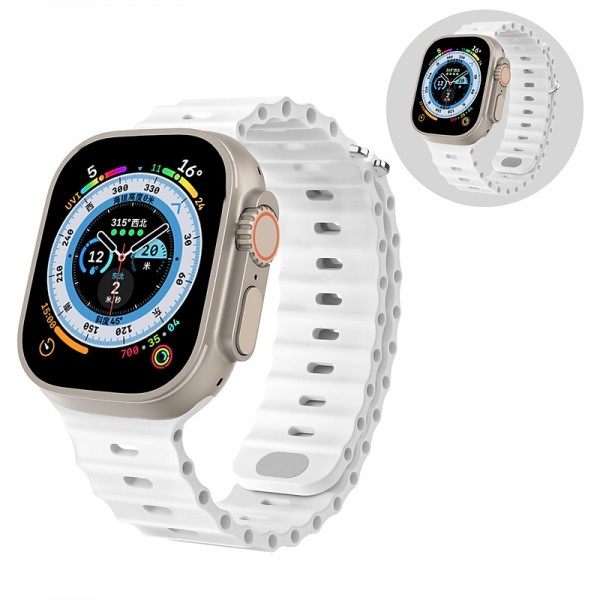 Ocean Band Compatible with Apple Watch band 38mm 40mm 41mm 42mm 44mm 45mm 49mm Waterproof Adjustable Women Men Silicone Strap Replacement Wristband for iwatch Series Ultra 8 7 6 5 4 3 2 1 SE Ocean Band Compatible with Apple Watch band 38mm 40mm 41mm 42mm 44mm 45mm 49mm Waterproof Adjustable Women Men Silicone Strap Replacement Wristband for iwatch Series Ultra 8 7 6 5 4 3 2 1 SE