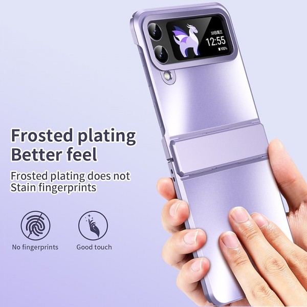 Phone Case For Samsung Galaxy Z Flip 5 Z Flip 4 Z Flip 3 Full Body Case Shockproof Solid Colored Aluminum Alloy Phone Case For Samsung Galaxy Z Flip 5 Z Flip 4 Z Flip 3 Full Body Case Shockproof Solid Colored Aluminum Alloy