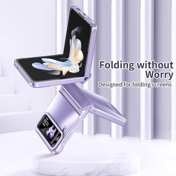 Phone Case For Samsung Galaxy Z Flip 5 Z Flip 4 Z Flip 3 Full Body Case Shockproof Solid Colored Aluminum Alloy Phone Case For Samsung Galaxy Z Flip 5 Z Flip 4 Z Flip 3 Full Body Case Shockproof Solid Colored Aluminum Alloy