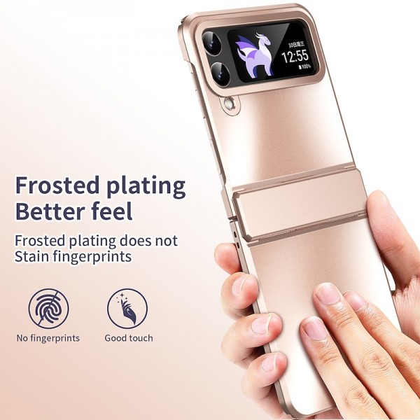Phone Case For Samsung Galaxy Z Flip 5 Z Flip 4 Z Flip 3 Full Body Case Shockproof Solid Colored Aluminum Alloy Phone Case For Samsung Galaxy Z Flip 5 Z Flip 4 Z Flip 3 Full Body Case Shockproof Solid Colored Aluminum Alloy
