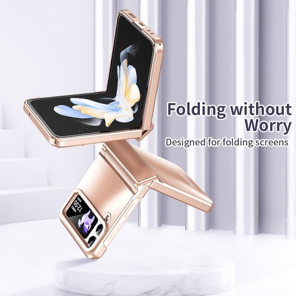 Phone Case For Samsung Galaxy Z Flip 5 Z Flip 4 Z Flip 3 Full Body Case Shockproof Solid Colored Aluminum Alloy Phone Case For Samsung Galaxy Z Flip 5 Z Flip 4 Z Flip 3 Full Body Case Shockproof Solid Colored Aluminum Alloy