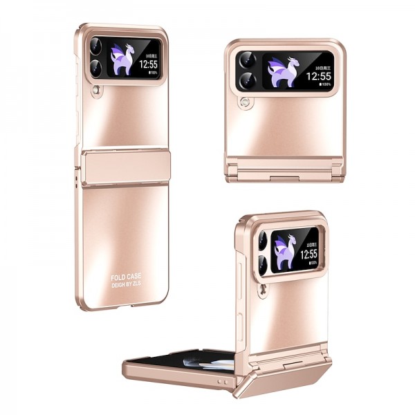 Phone Case For Samsung Galaxy Z Flip 5 Z Flip 4 Z Flip 3 Full Body Case Shockproof Solid Colored Aluminum Alloy Phone Case For Samsung Galaxy Z Flip 5 Z Flip 4 Z Flip 3 Full Body Case Shockproof Solid Colored Aluminum Alloy