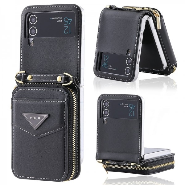 Phone Case For Samsung Galaxy Z Flip 5 Z Flip 4 Z Flip 3 Wallet Case Portable Zipper Card Slot Solid Colored PC PU Leather Phone Case For Samsung Galaxy Z Flip 5 Z Flip 4 Z Flip 3 Wallet Case Portable Zipper Card Slot Solid Colored PC PU Leather