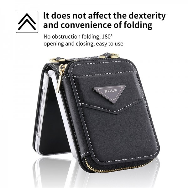 Phone Case For Samsung Galaxy Z Flip 5 Z Flip 4 Z Flip 3 Wallet Case Portable Zipper Card Slot Solid Colored PC PU Leather Phone Case For Samsung Galaxy Z Flip 5 Z Flip 4 Z Flip 3 Wallet Case Portable Zipper Card Slot Solid Colored PC PU Leather