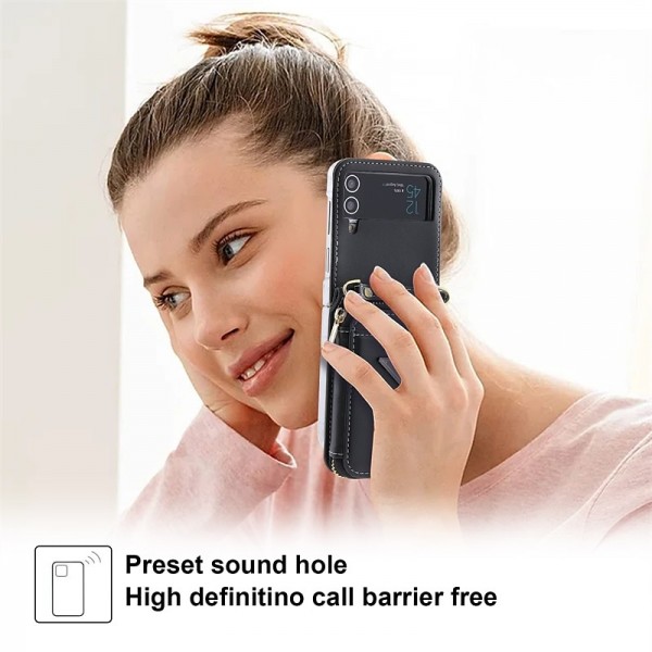 Phone Case For Samsung Galaxy Z Flip 5 Z Flip 4 Z Flip 3 Wallet Case Portable Zipper Card Slot Solid Colored PC PU Leather Phone Case For Samsung Galaxy Z Flip 5 Z Flip 4 Z Flip 3 Wallet Case Portable Zipper Card Slot Solid Colored PC PU Leather