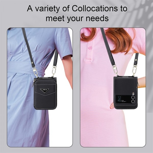 Phone Case For Samsung Galaxy Z Flip 5 Z Flip 4 Z Flip 3 Wallet Case Portable Zipper Card Slot Solid Colored PC PU Leather Phone Case For Samsung Galaxy Z Flip 5 Z Flip 4 Z Flip 3 Wallet Case Portable Zipper Card Slot Solid Colored PC PU Leather