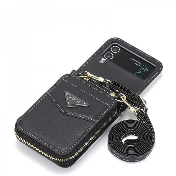 Phone Case For Samsung Galaxy Z Flip 5 Z Flip 4 Z Flip 3 Wallet Case Portable Zipper Card Slot Solid Colored PC PU Leather Phone Case For Samsung Galaxy Z Flip 5 Z Flip 4 Z Flip 3 Wallet Case Portable Zipper Card Slot Solid Colored PC PU Leather