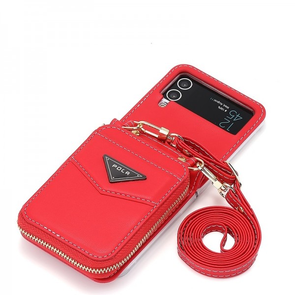 Phone Case For Samsung Galaxy Z Flip 5 Z Flip 4 Z Flip 3 Wallet Case Portable Zipper Card Slot Solid Colored PC PU Leather Phone Case For Samsung Galaxy Z Flip 5 Z Flip 4 Z Flip 3 Wallet Case Portable Zipper Card Slot Solid Colored PC PU Leather