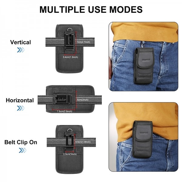 Phone Holster Case Nylon Cell Phone Belt Clip 4.7-6.8inch Pouch Carrying Case Waist Bag For iPhone 13 12 Samsung Galaxy Phone Holster Case Nylon Cell Phone Belt Clip 4.7-6.8inch Pouch Carrying Case Waist Bag For iPhone 13 12 Samsung Galaxy