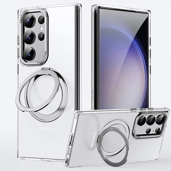 Phone Case For Samsung Galaxy S24 S23 Ultra Plus S23 Magnetic Adsorption With Magsafe with Stand Holder Magnetic Full Body Protective Solid Colored TPU Phone Case For Samsung Galaxy S24 S23 Ultra Plus S23 Magnetic Adsorption With Magsafe with Stand Holder Magnetic Full Body Protective Solid Colored TPU