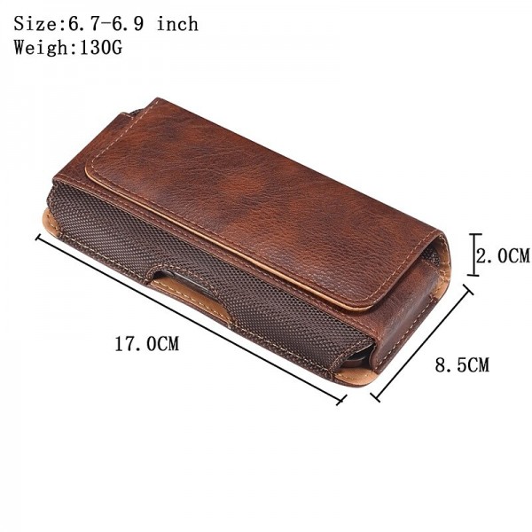 Men Genuine Leather Waist Pack Thick Cowhide Waist Bags Functional Leather Shoulder Bag  Mini Travel Chest Bag Phone Pack