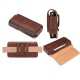 Men Genuine Leather Waist Pack Thick Cowhide Waist Bags Functional Leather Shoulder Bag  Mini Travel Chest Bag Phone Pack