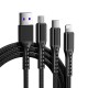 Multi Charging Cable 3.9ft USB A to Lightning / micro / USB C 5 A Charging Cable Fast Charging High Data Transfer Nylon Braided Durable 3 in 1 For Macbook iPad Samsung Phone Accessory Multi Charging Cable 3.9ft USB A to Lightning / micro / USB C 5 A Charging Cable Fast Charging High Data Transfer Nylon Braided Durable 3 in 1 For Macbook iPad Samsung Phone Accessory