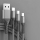 Multi Charging Cable 3.9ft USB A to Lightning / micro / USB C 5 A Charging Cable Fast Charging High Data Transfer Nylon Braided Durable 3 in 1 For Macbook iPad Samsung Phone Accessory Multi Charging Cable 3.9ft USB A to Lightning / micro / USB C 5 A Charging Cable Fast Charging High Data Transfer Nylon Braided Durable 3 in 1 For Macbook iPad Samsung Phone Accessory