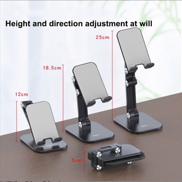 Phone Stand Cell phone tablet universal three-stage foldable lift Flexible Table Desktop Adjustable Cell Smartphone Stand
