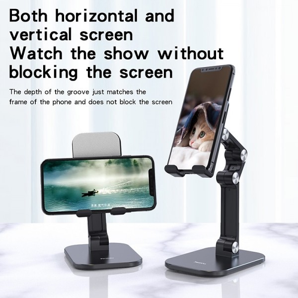 Phone Stand Cell phone tablet universal three-stage foldable lift Flexible Table Desktop Adjustable Cell Smartphone Stand