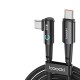 90 Degree Elbow Game Data Cable 60W 100WType-C to Type-C Cable PD Fast Charging Nylon Braided USB C Cable For Samsung Xiaomi Huawei Mobile Phones