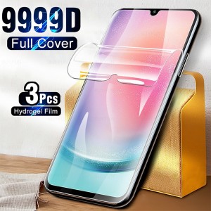 3 pcs Screen Protector For Samsung Galaxy A54 A34 A14 A73 A53 A33 A23 A13 A72 A52 A42 A32 A22 A12 A02 A71 A51 A41 A31 A21 A11 A01 TPU Hydrogel Anti Bubbles Anti-Fingerprint Ultra Thin 3D Touch