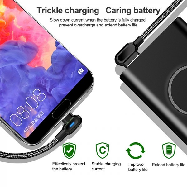 66W 6A Fast Charging Usb C Cable Elbow Cable for Game for Xiaomi Redmi POCO Huawei Honor Mobile Phone Charger Type C Cable 66W 6A Fast Charging Usb C Cable Elbow Cable for Game for Xiaomi Redmi POCO Huawei Honor Mobile Phone Charger Type C Cable