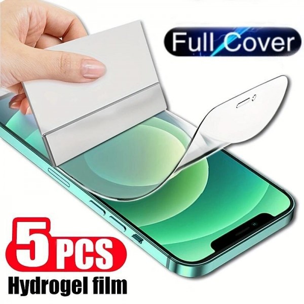 5 pcs Screen Protector For Apple iPhone 15 Pro Max Plus iPhone 15 Pro Max 14 Plus 13 12 11 Pro Max TPU Hydrogel Anti Bubbles Anti-Fingerprint Ultra Thin 3D Touch Compatible Scratch Proof 5 pcs Screen Protector For Apple iPhone 15 Pro Max Plus iPhone 15 Pro Max 14 Plus 13 12 11 Pro Max TPU Hydrogel Anti Bubbles Anti-Fingerprint Ultra Thin 3D Touch Compatible Scratch Proof