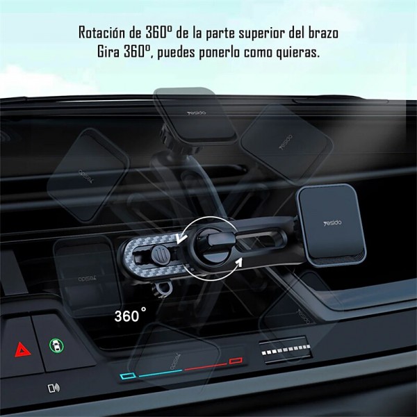 Magnetic Phone Holder Car Phone Mount With 6 Strong Magnets Phone Holder For Car Cell Phone Magnetic Car Mount Holder Compatible With All Smartphones