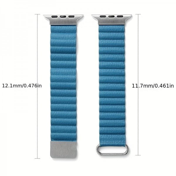 2023 New Genuine Leather Magnetic Loop Bracelet For Apple Watch Series 8 7 6 5 SE - Fashionable & Ultra-Luxurious Replacement Strap For 38/40/42/44/45/49mm Smart Watches 2023 New Genuine Leather Magnetic Loop Bracelet For Apple Watch Series 8 7 6 5 SE - Fashionable & Ultra-Luxurious Replacement Strap For 38/40/42/44/45/49mm Smart Watches