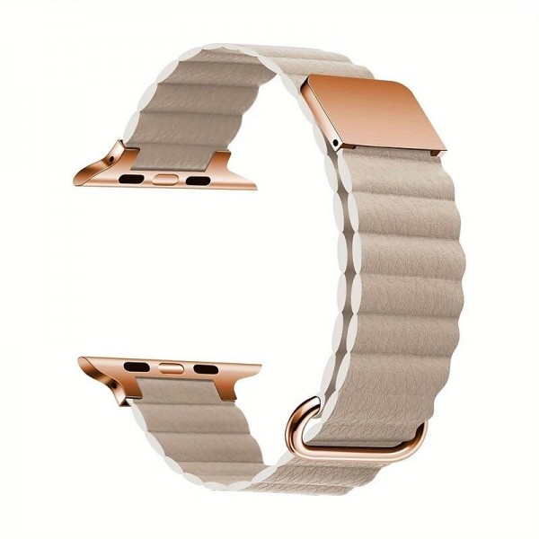 2023 New Genuine Leather Magnetic Loop Bracelet For Apple Watch Series 8 7 6 5 SE - Fashionable & Ultra-Luxurious Replacement Strap For 38/40/42/44/45/49mm Smart Watches 2023 New Genuine Leather Magnetic Loop Bracelet For Apple Watch Series 8 7 6 5 SE - Fashionable & Ultra-Luxurious Replacement Strap For 38/40/42/44/45/49mm Smart Watches