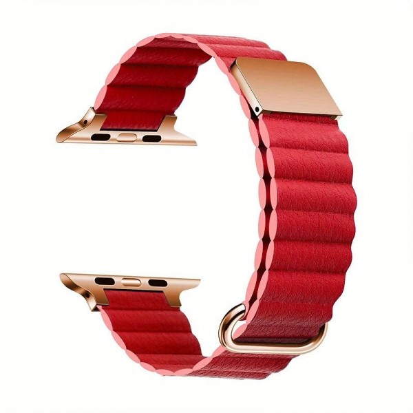 2023 New Genuine Leather Magnetic Loop Bracelet For Apple Watch Series 8 7 6 5 SE - Fashionable & Ultra-Luxurious Replacement Strap For 38/40/42/44/45/49mm Smart Watches 2023 New Genuine Leather Magnetic Loop Bracelet For Apple Watch Series 8 7 6 5 SE - Fashionable & Ultra-Luxurious Replacement Strap For 38/40/42/44/45/49mm Smart Watches