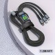 3-in-1 100W Fast Charging Cable Smart Super Fast Charging Support Multi-Interface Charging USB Visual Power Charging Cable Compatible With Apple Samsung OPPO Car Fast Charging Cable 3-in-1 100W Fast Charging Cable Smart Super Fast Charging Support Multi-Interface Charging USB Visual Power Charging Cable Compatible With Apple Samsung OPPO Car Fast Charging Cable