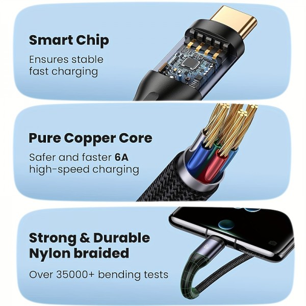 3-in-1 100W Fast Charging Cable Smart Super Fast Charging Support Multi-Interface Charging USB Visual Power Charging Cable Compatible With Apple Samsung OPPO Car Fast Charging Cable 3-in-1 100W Fast Charging Cable Smart Super Fast Charging Support Multi-Interface Charging USB Visual Power Charging Cable Compatible With Apple Samsung OPPO Car Fast Charging Cable