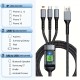 3-in-1 100W Fast Charging Cable Smart Super Fast Charging Support Multi-Interface Charging USB Visual Power Charging Cable Compatible With Apple Samsung OPPO Car Fast Charging Cable 3-in-1 100W Fast Charging Cable Smart Super Fast Charging Support Multi-Interface Charging USB Visual Power Charging Cable Compatible With Apple Samsung OPPO Car Fast Charging Cable