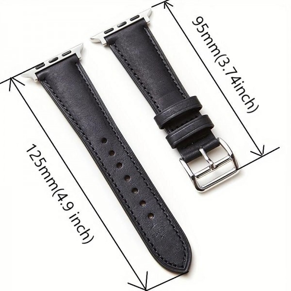 Leather Band Compatible with Apple Watch band 38mm 40mm 41mm 42mm 44mm 45mm 49mm Rugged Luxury Adjustable Genuine Leather Strap Replacement Wristband for iwatch Series Ultra 8 7 SE 6 5 4 3 2 1 Leather Band Compatible with Apple Watch band 38mm 40mm 41mm 42mm 44mm 45mm 49mm Rugged Luxury Adjustable Genuine Leather Strap Replacement Wristband for iwatch Series Ultra 8 7 SE 6 5 4 3 2 1