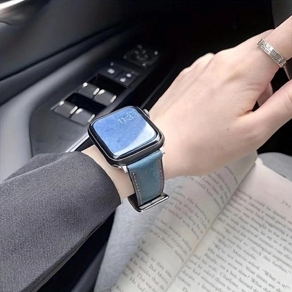 Leather Band Compatible with Apple Watch band 38mm 40mm 41mm 42mm 44mm 45mm 49mm Rugged Luxury Adjustable Genuine Leather Strap Replacement Wristband for iwatch Series Ultra 8 7 SE 6 5 4 3 2 1 Leather Band Compatible with Apple Watch band 38mm 40mm 41mm 42mm 44mm 45mm 49mm Rugged Luxury Adjustable Genuine Leather Strap Replacement Wristband for iwatch Series Ultra 8 7 SE 6 5 4 3 2 1