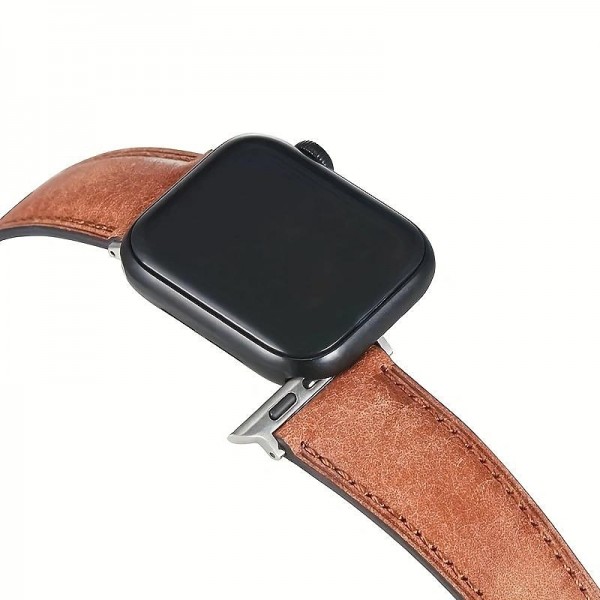 Leather Band Compatible with Apple Watch band 38mm 40mm 41mm 42mm 44mm 45mm 49mm Rugged Luxury Adjustable Genuine Leather Strap Replacement Wristband for iwatch Series Ultra 8 7 SE 6 5 4 3 2 1 Leather Band Compatible with Apple Watch band 38mm 40mm 41mm 42mm 44mm 45mm 49mm Rugged Luxury Adjustable Genuine Leather Strap Replacement Wristband for iwatch Series Ultra 8 7 SE 6 5 4 3 2 1