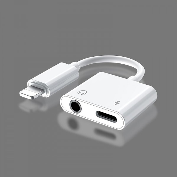 Adapter & Splitter For IPhone Headphones 2 In 1 Dual Interface For Iphone Charger Cable Aux Audio Adapter Converter For IPhone 13/12/11/X/XS/XR/8/7 IPad Support Calling Charging Adapter & Splitter For IPhone Headphones 2 In 1 Dual Interface For Iphone Charger Cable Aux Audio Adapter Converter For IPhone 13/12/11/X/XS/XR/8/7 IPad Support Calling Charging