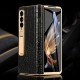 Phone Case For Samsung Galaxy Z Fold 5 Z Fold 4 Z Fold 3 Back Cover Camera Lens Protector Kickstand Shockproof Retro Genuine Leather Phone Case For Samsung Galaxy Z Fold 5 Z Fold 4 Z Fold 3 Back Cover Camera Lens Protector Kickstand Shockproof Retro Genuine Leather