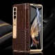 Phone Case For Samsung Galaxy Z Fold 5 Z Fold 4 Z Fold 3 Back Cover Camera Lens Protector Kickstand Shockproof Retro Genuine Leather Phone Case For Samsung Galaxy Z Fold 5 Z Fold 4 Z Fold 3 Back Cover Camera Lens Protector Kickstand Shockproof Retro Genuine Leather