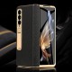 Phone Case For Samsung Galaxy Z Fold 5 Z Fold 4 Z Fold 3 Back Cover Camera Lens Protector Kickstand Shockproof Retro Genuine Leather Phone Case For Samsung Galaxy Z Fold 5 Z Fold 4 Z Fold 3 Back Cover Camera Lens Protector Kickstand Shockproof Retro Genuine Leather