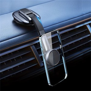 Magnetic Phone Holder For Car  Built-in 6 Strong Magnets &amp; Reusable Washable Strong Suction Car Phone Holder Mount Dashboard Windshield Cell Phone Holder Phone Stand For Car Fit For All Smartphone